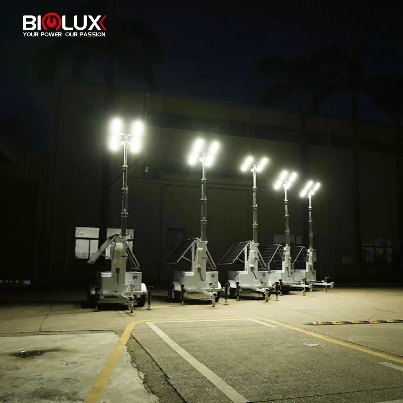 Portable Solar Light Tower - for Telecom - BIGLUX 8