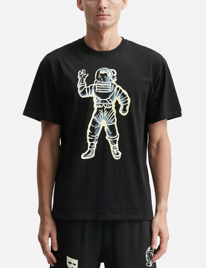 240GSM Astronaut Dot Graphic Short-Sleeve T-Shirt, Black 1