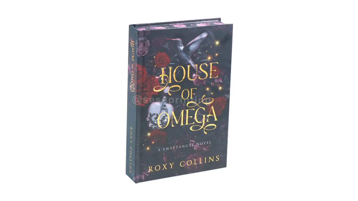 Hardcover Books with Black Head and Tail Bands, Gold Foiling on the Front, Spine, and Back, Sprayed Edges 1