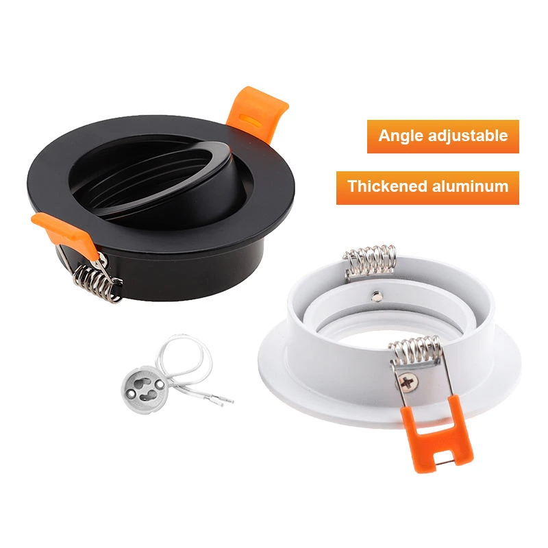 Adjustable Angle Recessed Ceiling Light Bracket MR16 GU10 Bracket LED Housing Kit 1