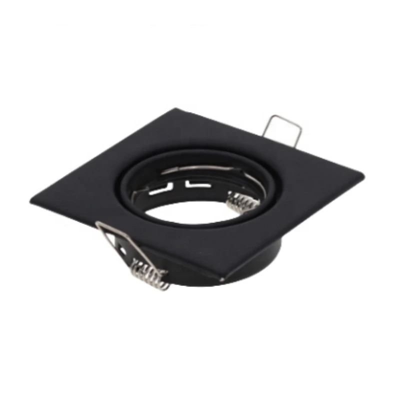 Square Black White Lamp Cup GU10 MR16 LED Spotlight With Adjustable Bracket 1