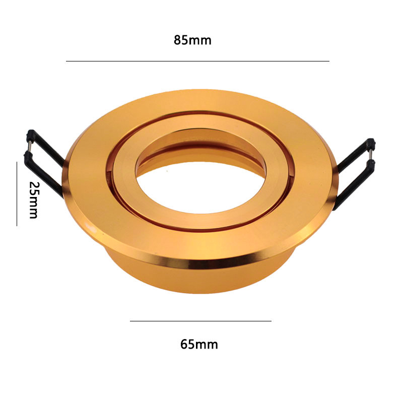 LED spotlight bracket with gold front clip, adjustable angle lampshade base 2