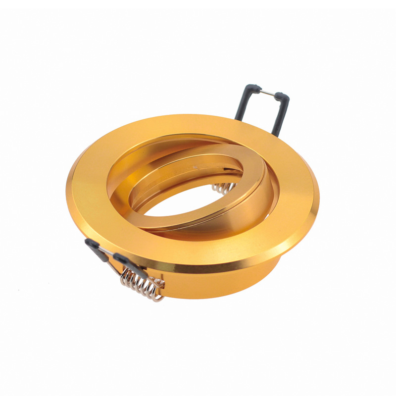 LED spotlight bracket with gold front clip, adjustable angle lampshade base 3