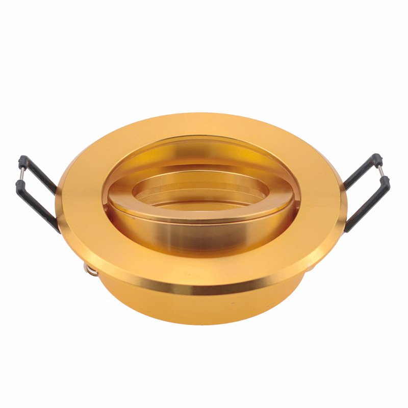 LED spotlight bracket with gold front clip, adjustable angle lampshade base 4