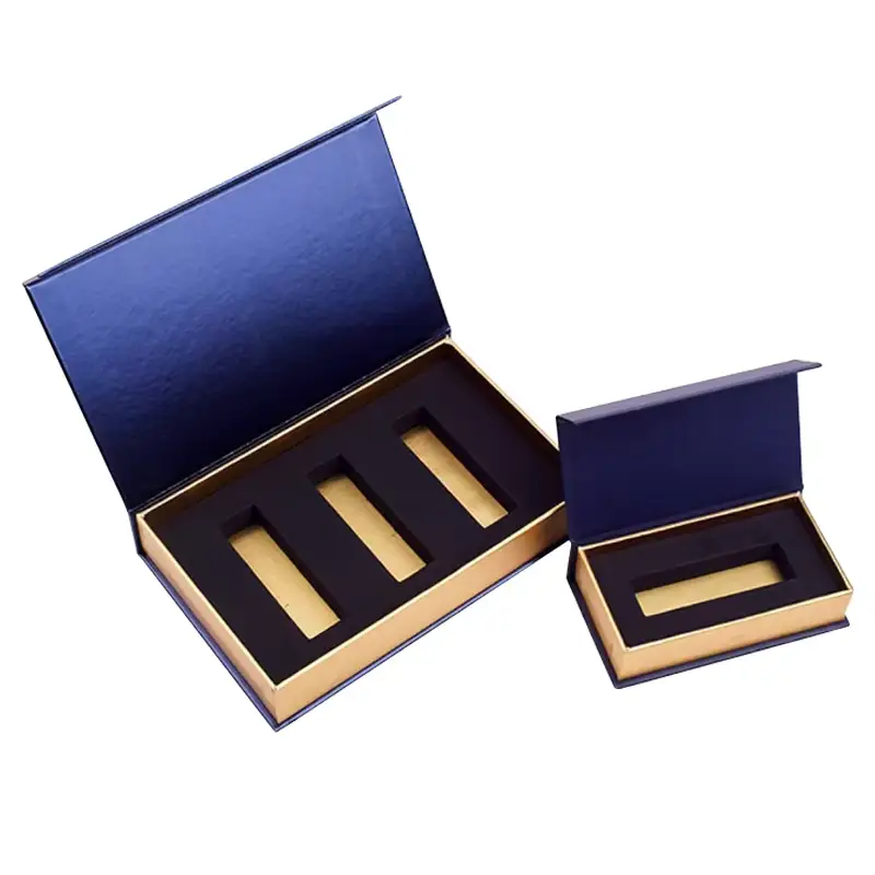 علبة تغليف من الورق المقوى المعاد تدويره والمصممة حسب الطلب من مصنع سورس، مناسبة للعطور وأحمر الشفاه الفاخرة الخفيفة، مع غطاء مغناطيسي. 1