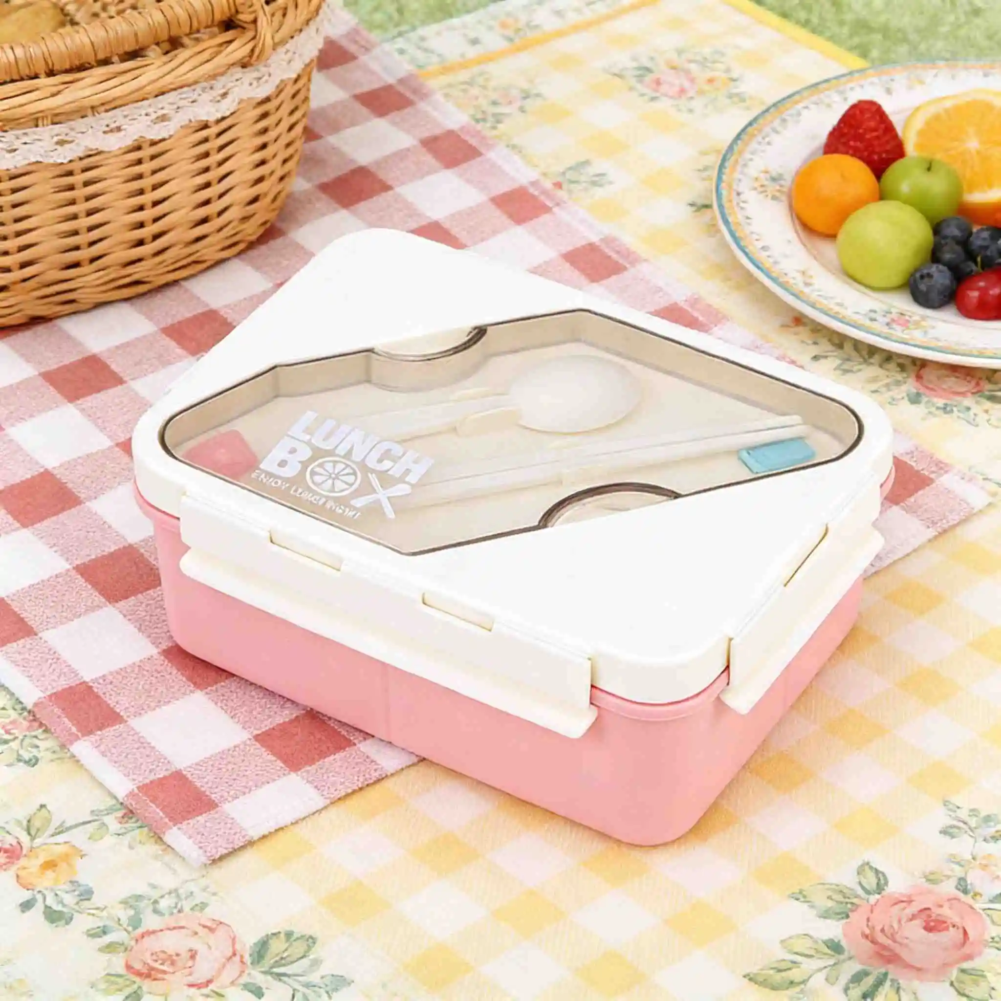 Simple Plastic Rectangle/Square Lunch Box | Plastic Lunch Box Factory - HongXing 1