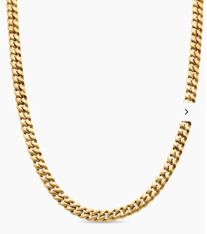 18K 22IN 7MM CUBAN CHAIN NECKLACE 1
