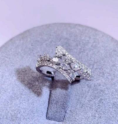 Round&Pear Cut Premium Lab Grown Diamond Ring Engagement Ring 1