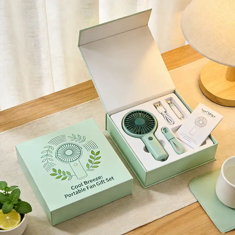 علبة هدايا صلبة قابلة للتخصيص وإعادة التدوير، مغلفة بطبقة لامعة غير لامعة، مطلية بطبقة مقاومة للأشعة فوق البنفسجية، مناسبة للأجهزة الإلكترونية والمراوح المحمولة والكتب المغناطيسية 1