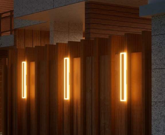 Solar-Powered Outdoor Wall Lamp Garden Landscape Strip Light Outdoor Rainproof Wall-Washer Light 1