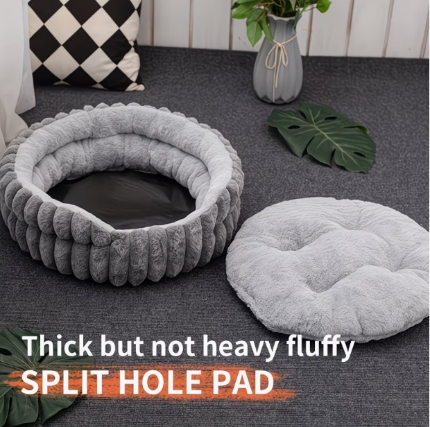 Nido acogedor de terciopelo Roadreign | Cama para mascotas ultrasuave y cálida para un sueño profundo 5