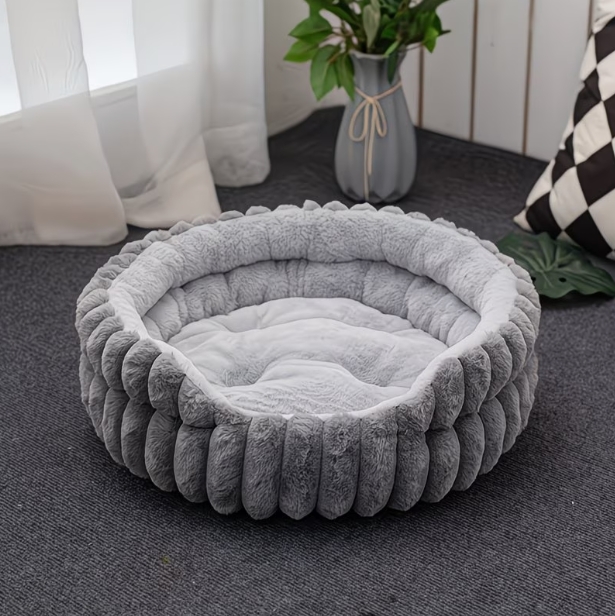 Nido acogedor de terciopelo Roadreign | Cama para mascotas ultrasuave y cálida para un sueño profundo 8