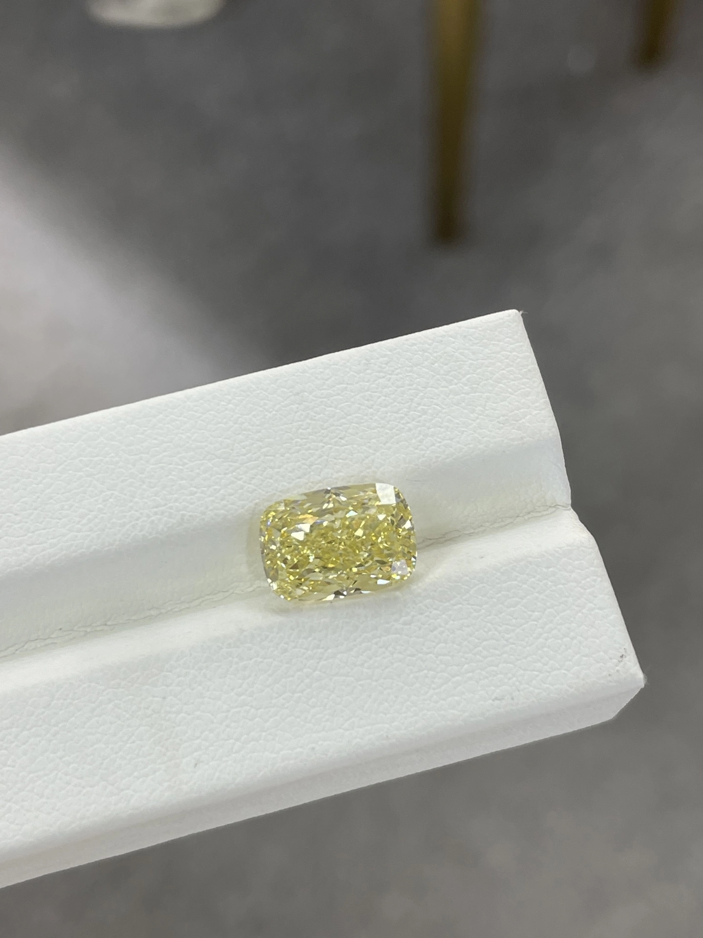 Fancy Intense Yellow Cushion Cut VVS2 Lab Grown Diamond 5.09ct 1