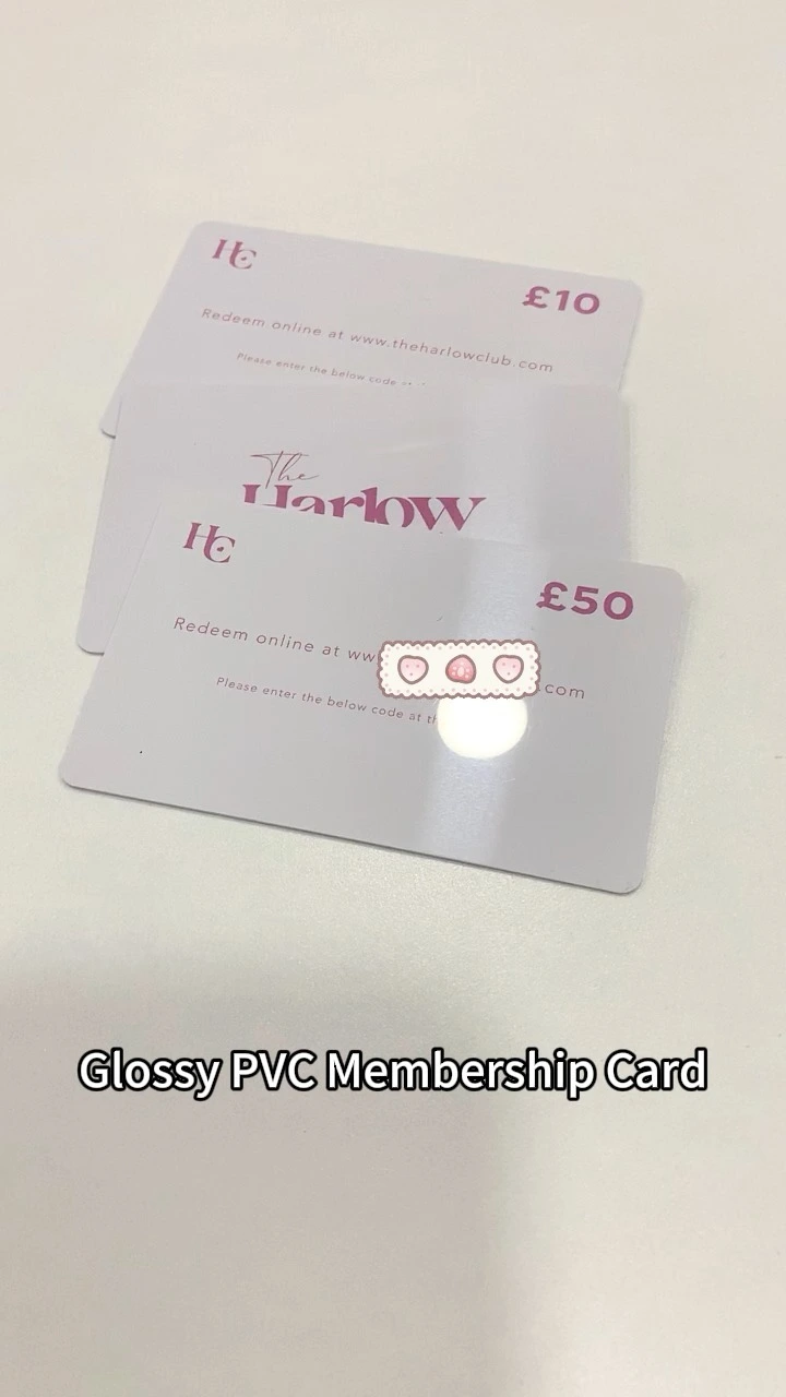 plastic membership card