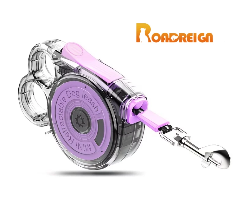 ROADREIGN -Custom Logo Mini Automatic Retractable Leash for Dog Cat Ultra-light Pet Walking Anti-lost Reflective Safety Mini Retractable Pet Leash 1