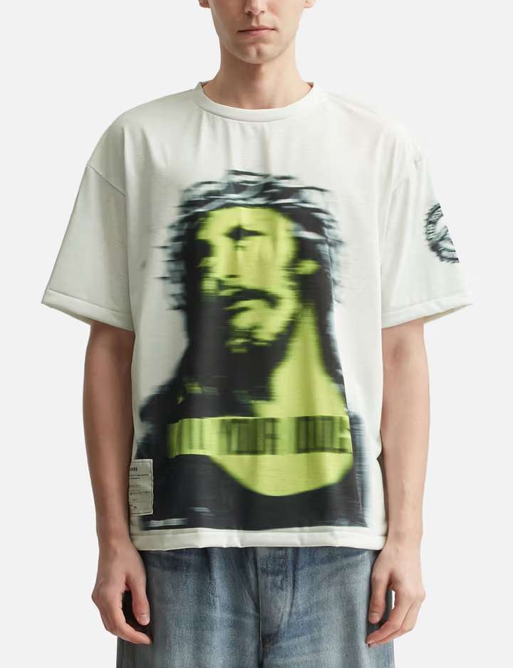 260GSM White Oversized Crewneck T-Shirt with Front & Back Prints 1