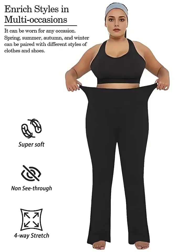 KK192 Ολόσωμες φόρμες γιόγκα για όλες τις εποχές, παντελόνι φαρδύ με ψηλή μέση και έλεγχο κοιλιάς, με ελαστικό παντελόνι γιόγκα 4 κατευθύνσεων 1