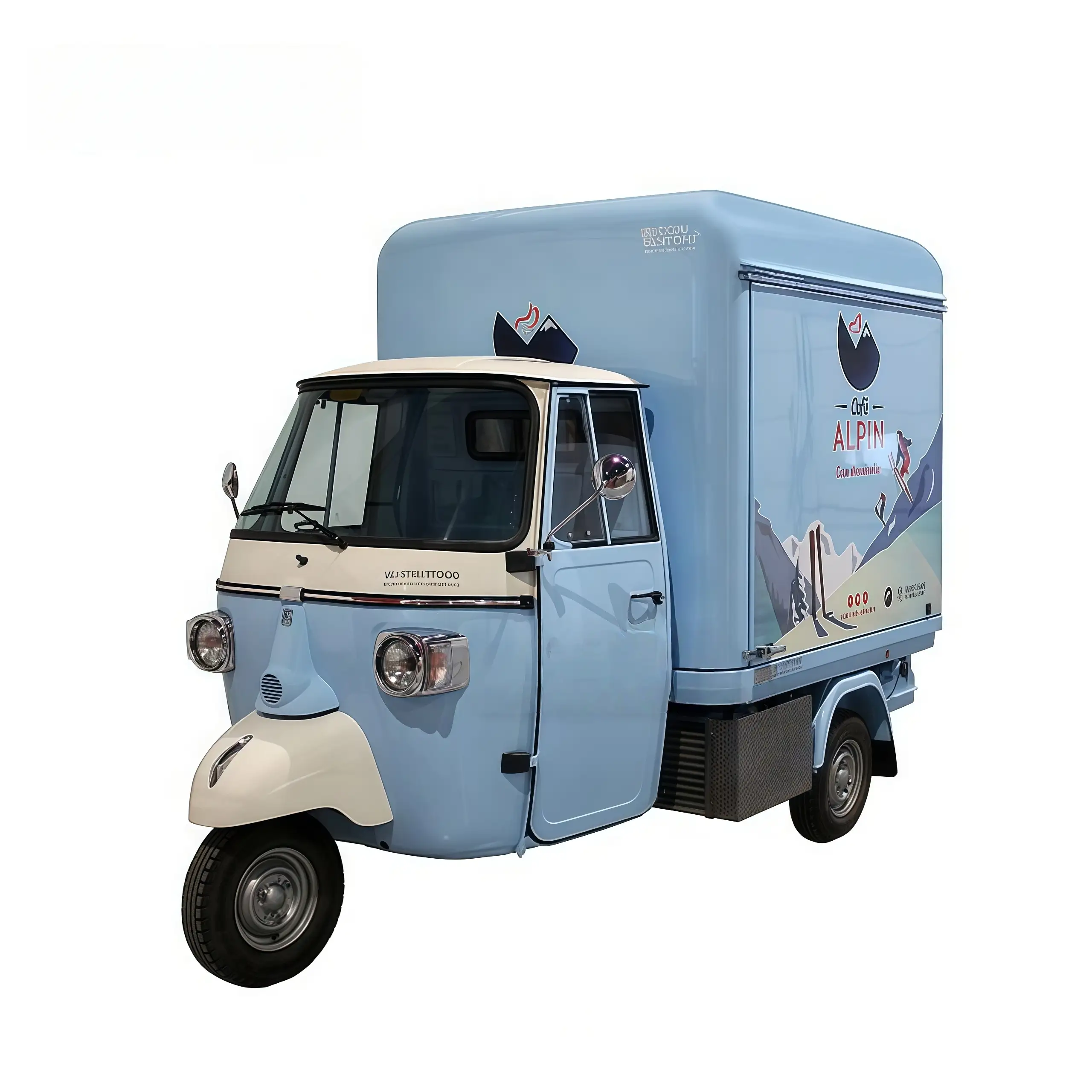 Camion-restaurant mobile électrique Tuk Tuk à prix abordable pour snacks, hot-dogs et cafés 1