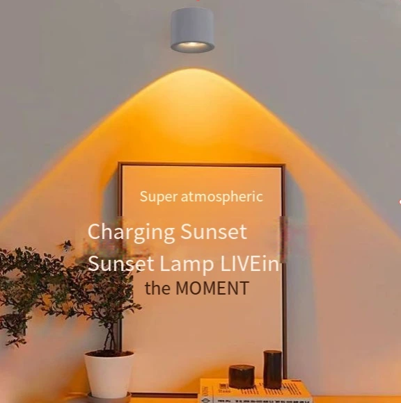 Wireless Magnetic Bedside Wall Lamp with Remote Control Charging Spotlight No Wires, No Drilling Mountain Hill Design 1