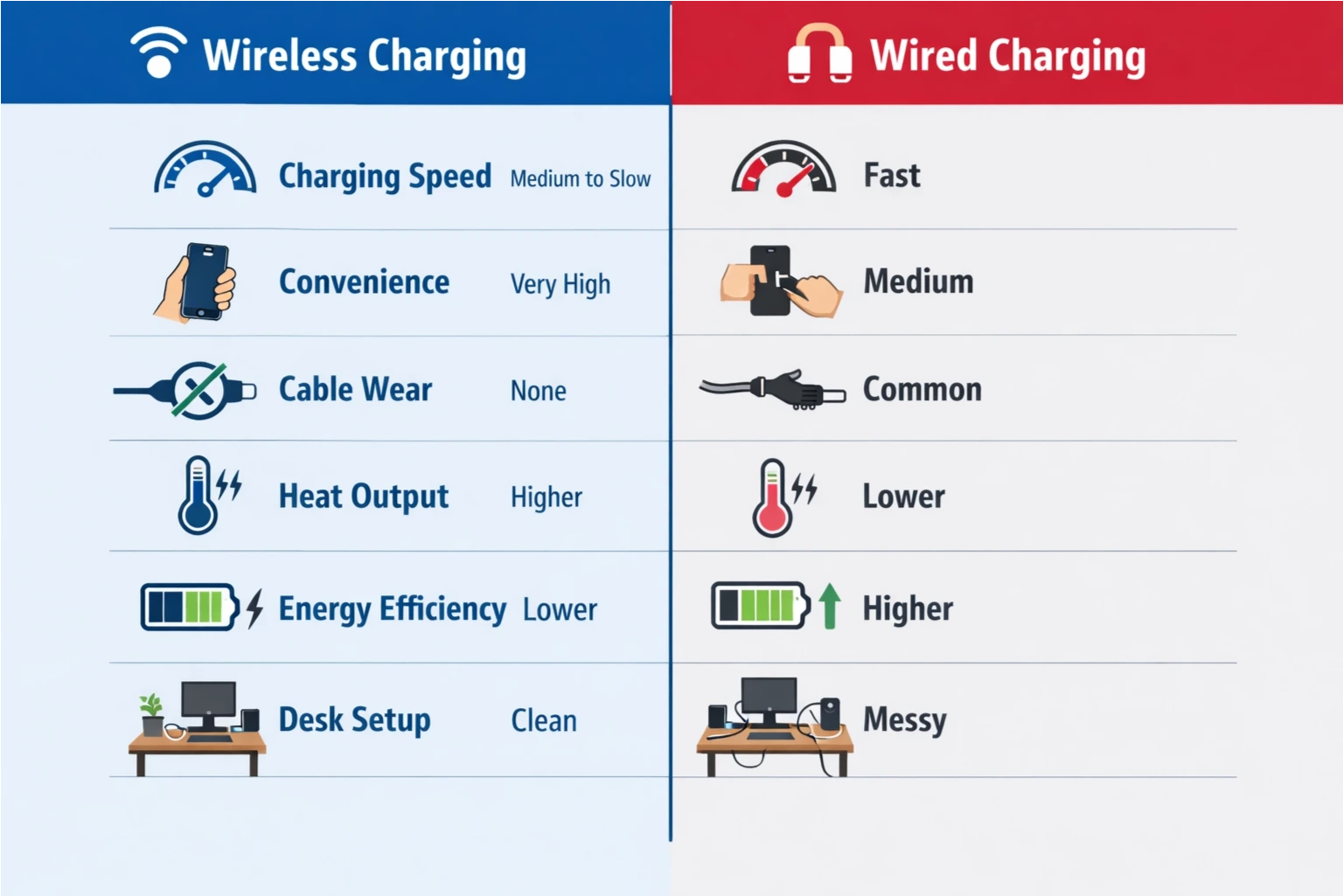 comparison infographic: magnetic vs clip-style vs wireless charging for fitness trackers