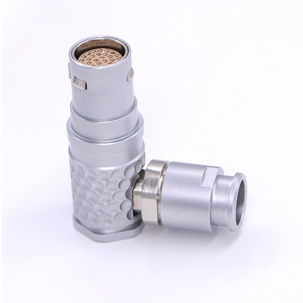 Push-pull self-locking WHG circular metal 90° angle aviation plug 3B 1