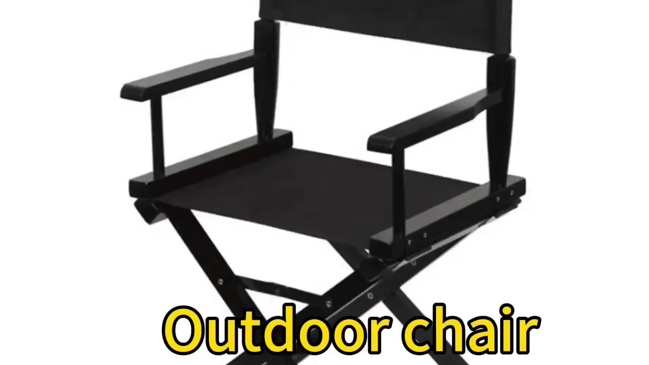Solid Wood Director Chair Folding Portable Outdoor Canvas Photography Prop Chair Outdoor Makeup Chair 1