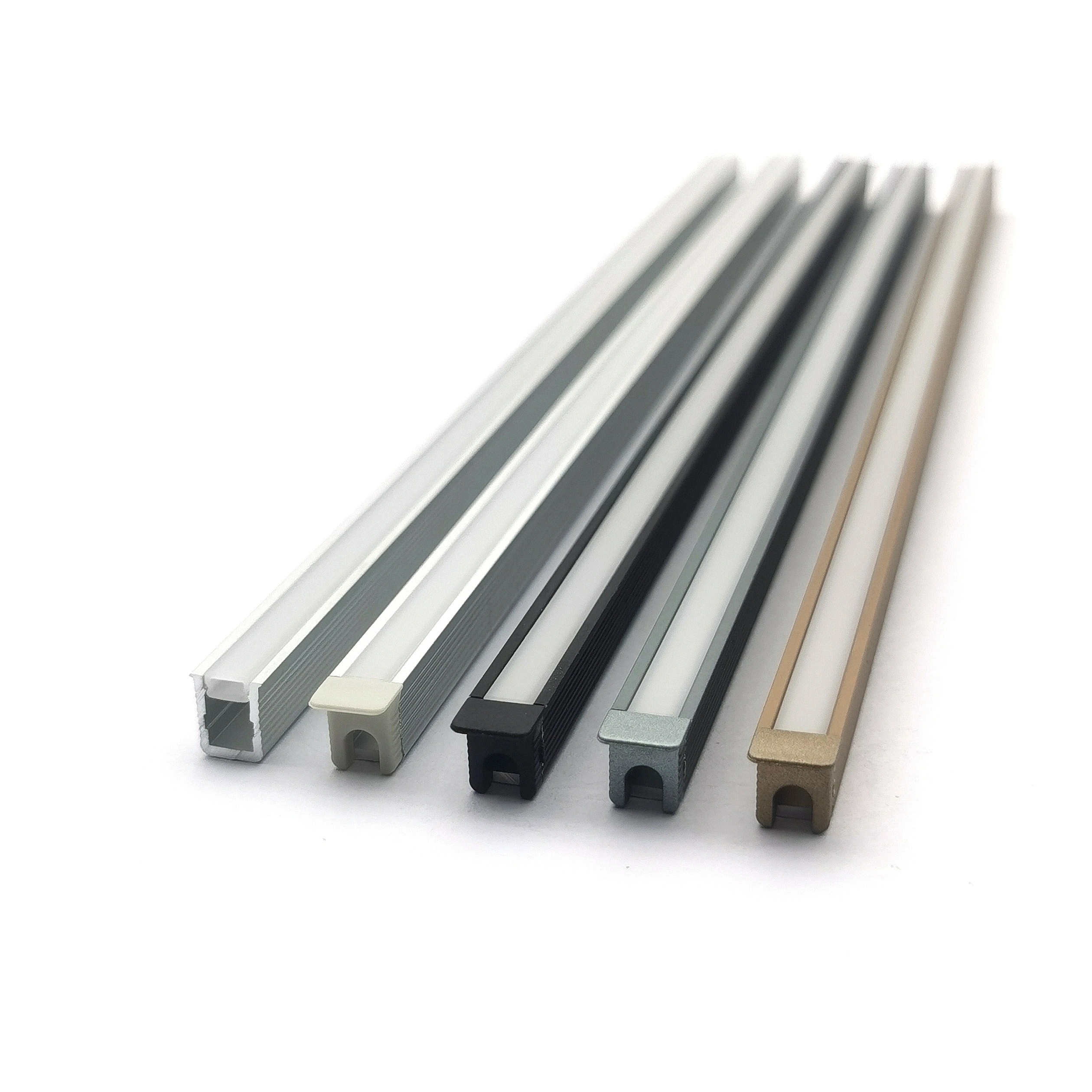Led Linear Profile YG-0608A 6*8mm Led Strip Linear Aluminum Profiles Emboss Mounted Linear Channel for Cabinet Lighting 1