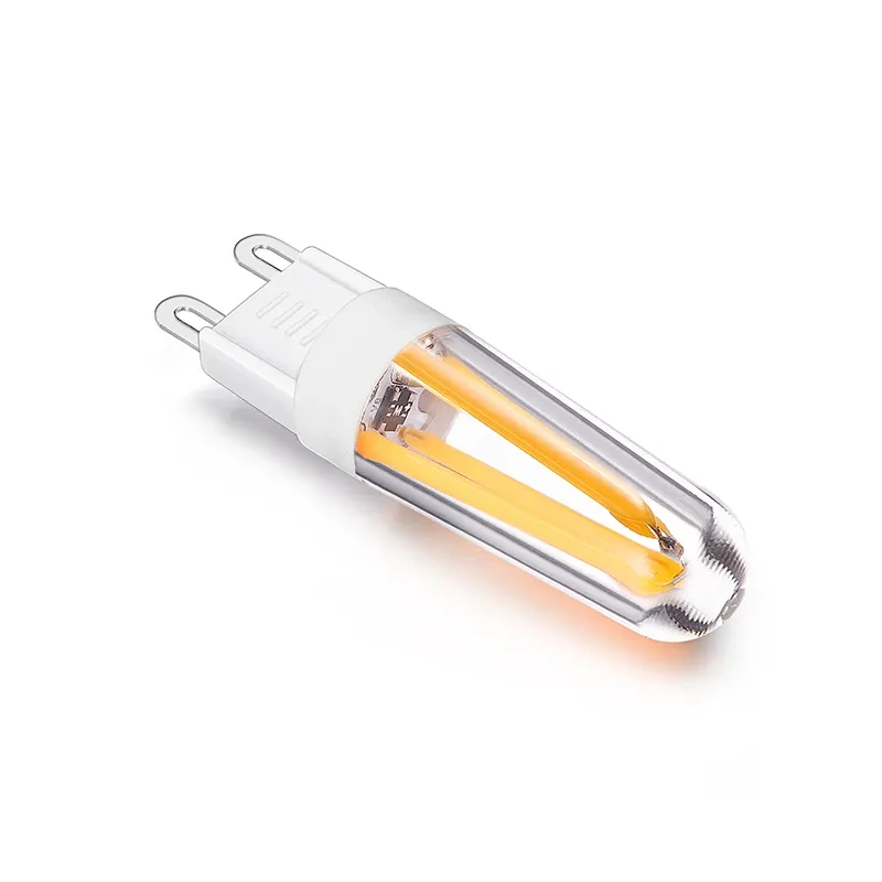 4pcs Long Filament Round Head PC Lampshade 3W Linear Dimming LED G9 Bulb 1