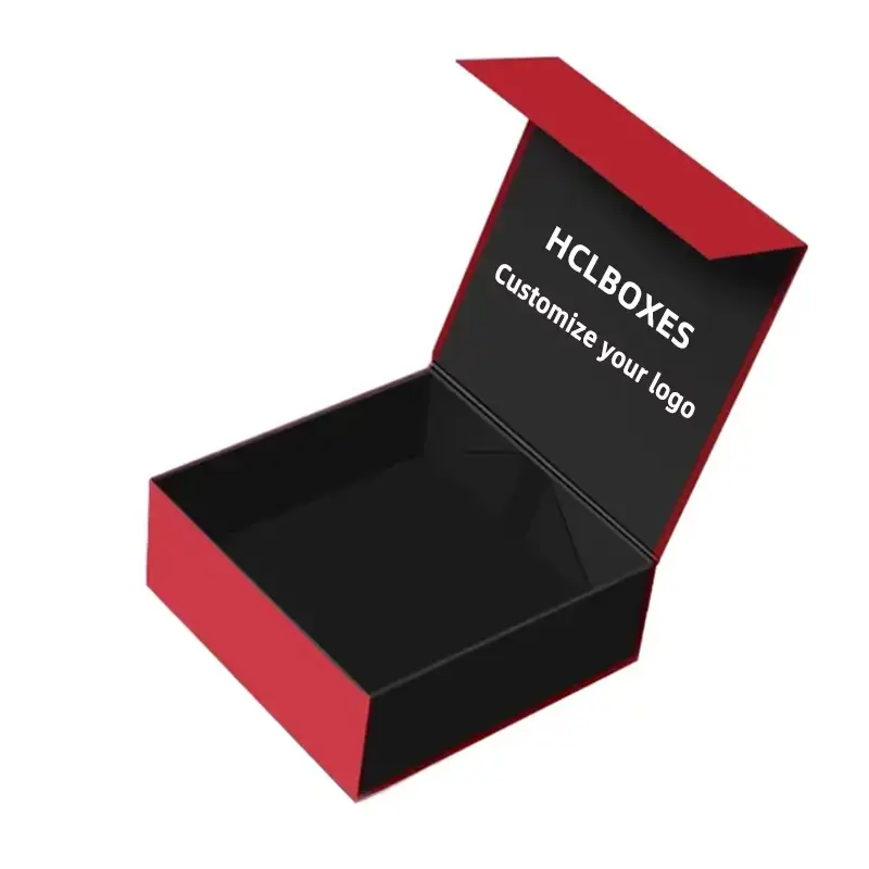 علبة كرتونية قابلة للطي بشعار مخصص، مزودة بغطاء قلاب، مقاومة للأشعة فوق البنفسجية، علبة هدايا عيد الميلاد للعطور والأطعمة، تغليف مغناطيسي للساعات 1