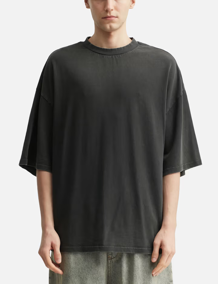 Unisex Washed Black 310GSM Heavyweight Organic Cotton Oversized Tee 1