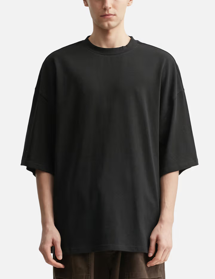 Black 310GSM Heavy Boxy Organic Cotton Crewneck T-Shirt 1