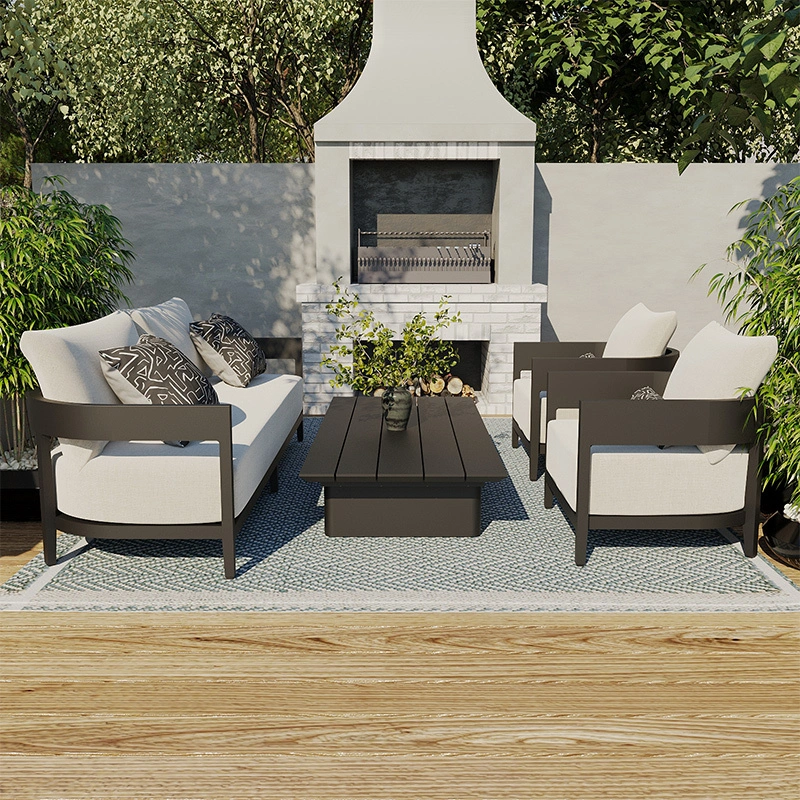 Defaico Aluminum Outdoor Garden  Lounge Seating Set with Cushions 1