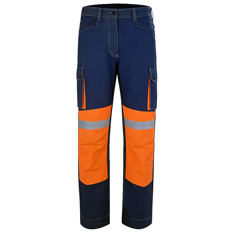 Светоотражающие рабочие брюки повышенной видимости для строительных и дорожных работ. 1