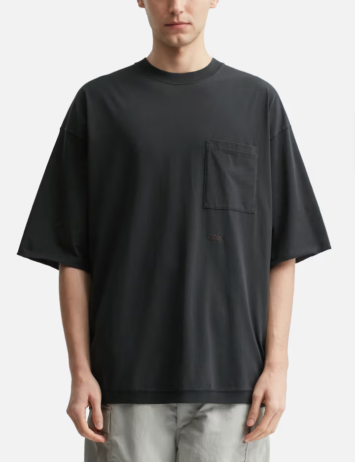 Men's Charcoal 320GSM Heavyweight Organic Cotton Oversized Pocket Tee 1