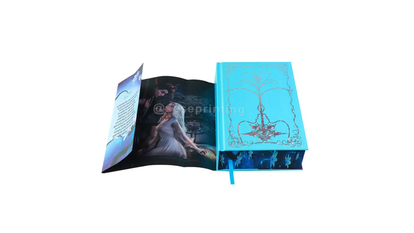 Book with Holographic Foil Two-Sided Dust Jacket, Full Page Illustrations, and Custom Sprayed Edges 1