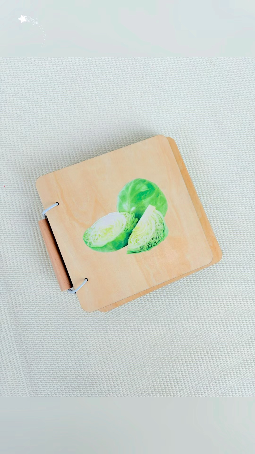 🥕 Montessori Wooden Vegetable Book for Babies | Safe, Durable & Realistic Early Learning Toy 👶