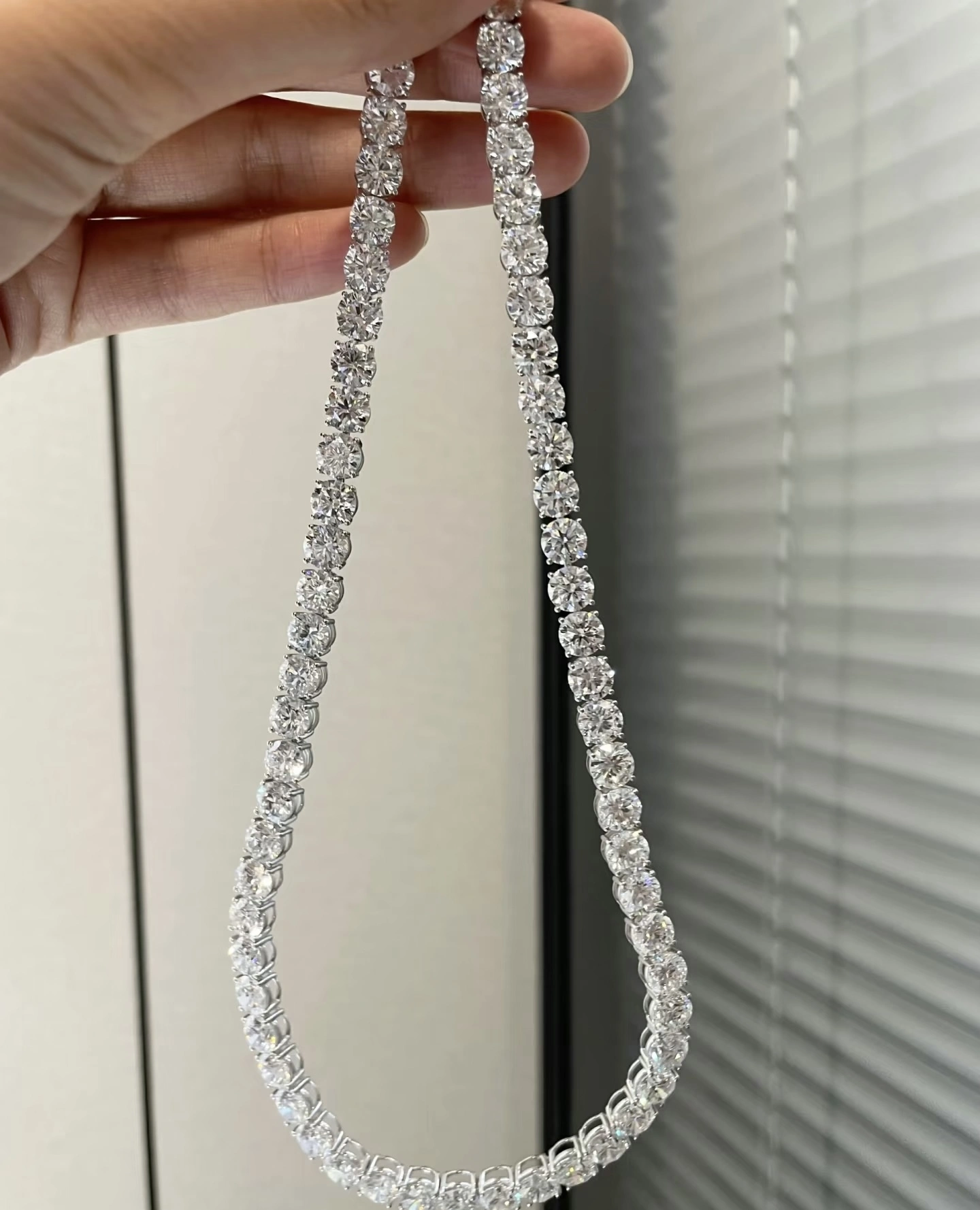 Luxurious Full Diamond Necklace | Lab-Grown Diamonds (approx. 1ct each) 1