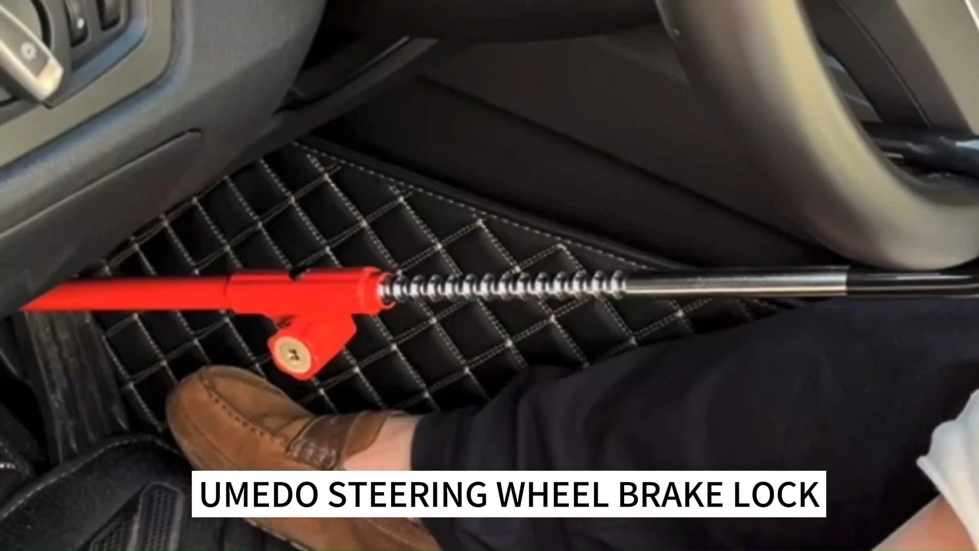 UMEDO Universal Portable Security Retractable Car Steering lock 1