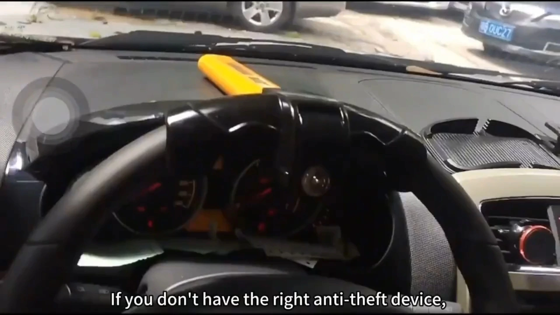 UMEDO Durable Aluminum Alloy Universal Heavy-Duty Yellow Car Steering Wheel Lock YMCL06 1