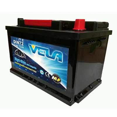 DIN72L 12V 72Ah MF Lead acid Vehicle Battery Best Car Battery 1