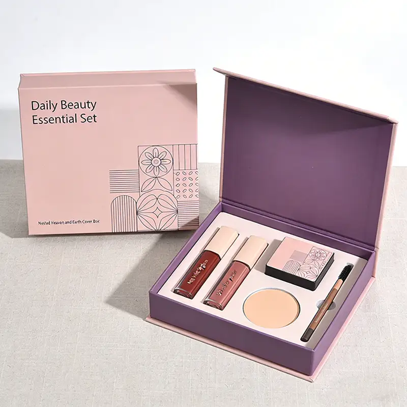 علبة هدايا مربعة قابلة لإعادة التدوير، مطبوعة بتقنية الأشعة فوق البنفسجية، بتصميم إبداعي، مصنوعة من الذهب، مناسبة لمستحضرات التجميل والعطور، مع نقش بارز غير لامع. 1