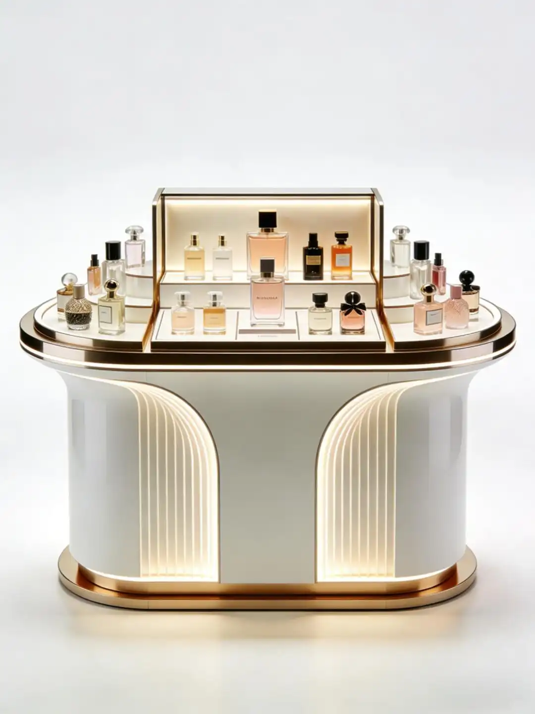 Commercial Perfume Display Case Luxury Counter Design 1