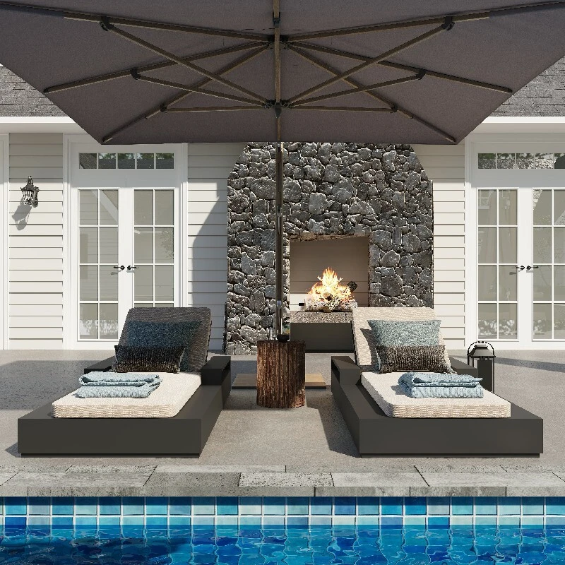 Defaico ResortFlo 2-Piece Outdoor Patio  Chaise Lounge 1