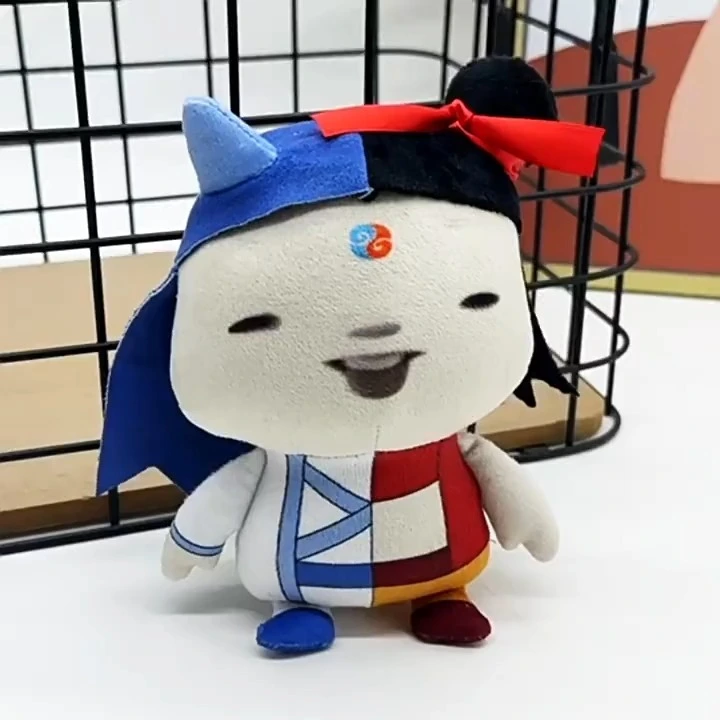 Half-Devil Half-Girl Plush Doll 16cm 55g Premium Fleece Stuffed Toy, Color-Block Outfit & Horn Detail, Perfect for Display & Play 1