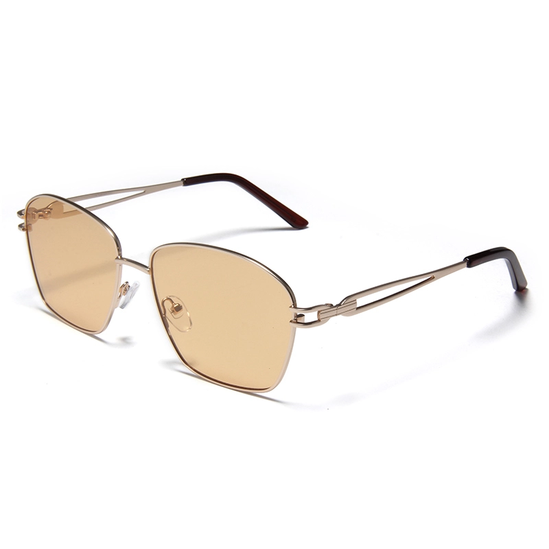 Солнцезащитные очки YJ392 Slim Geometric Square с двойной проволочной дужкой и линзами UV400 для современного стиля. 1