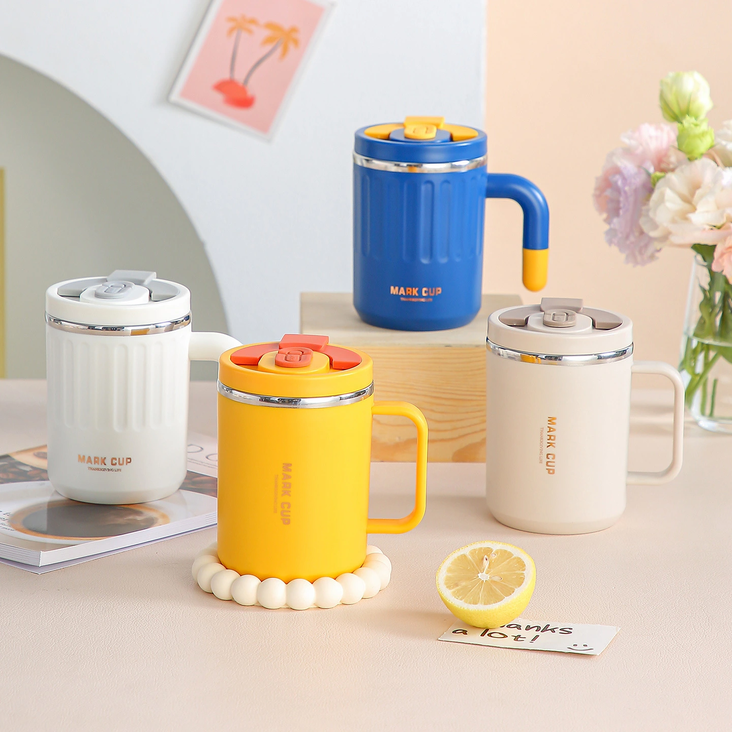 Hongxing Coloured Plastic Mug for Sale, 304 Stainless Steel Multifunctional Mug 1