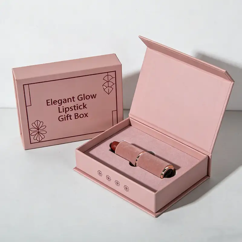 علبة أحمر شفاه فاخرة مصنوعة يدويًا وقابلة لإعادة التدوير، مزودة بغطاء مغناطيسي، علبة هدايا تجميلية مطلية بمادة مقاومة للأشعة فوق البنفسجية 1