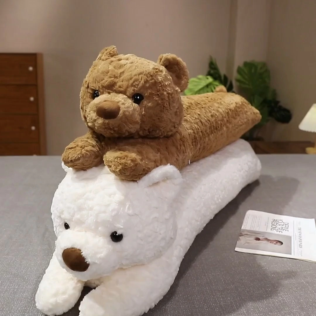 Yortoob Lying Bear Plush Toy Cute Stuffed Pillow for Kids & Home Decor 1