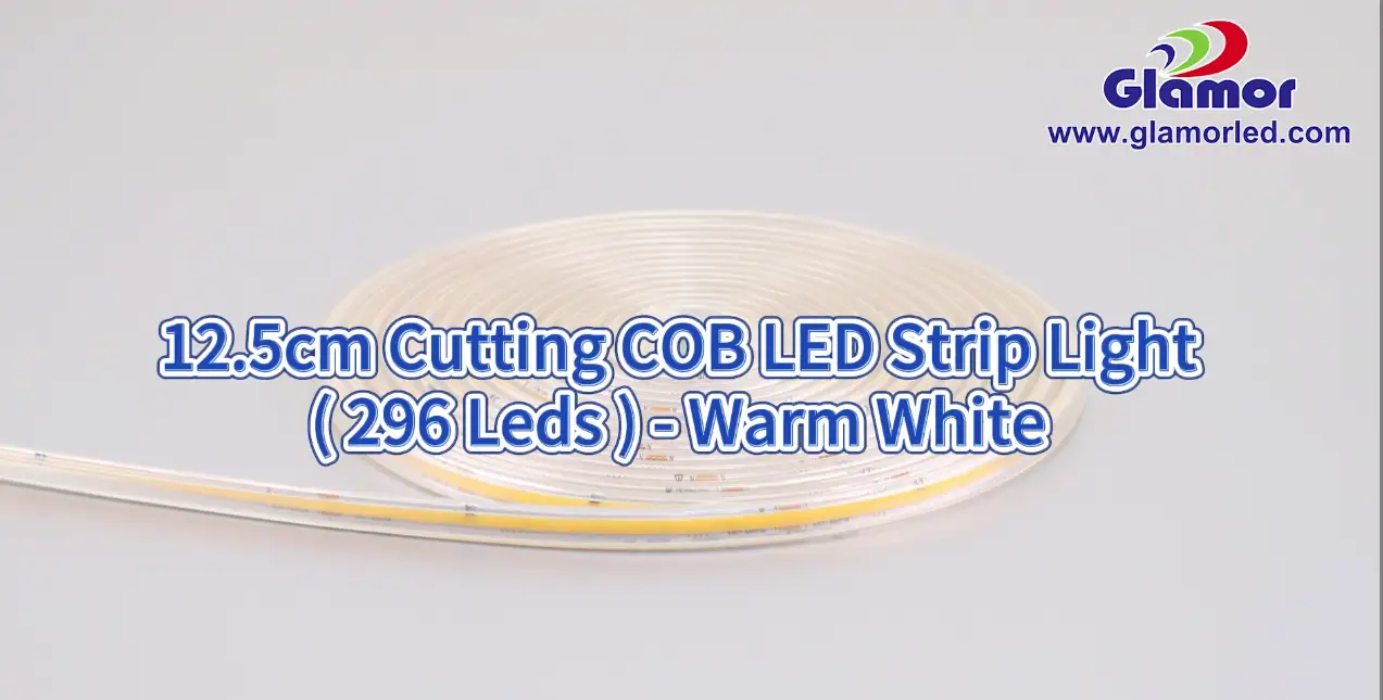 IP67 Waterproof No Dark Spots 12.5cm Cutting COB LED Strip Light High Voltage 296 Leds Lighting 1