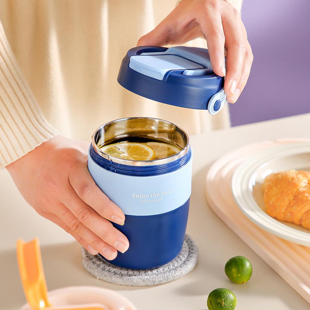 Stainless Steel Portable Tumbler with Handle | Soup Cup Bulk Manufacturer - HongXing 2